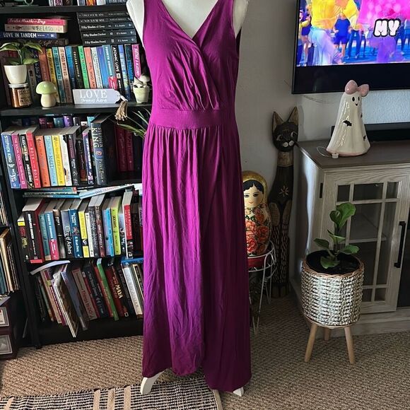 Lands end size Medium Tall Purple Maxi dress - Picture 1 of 6
